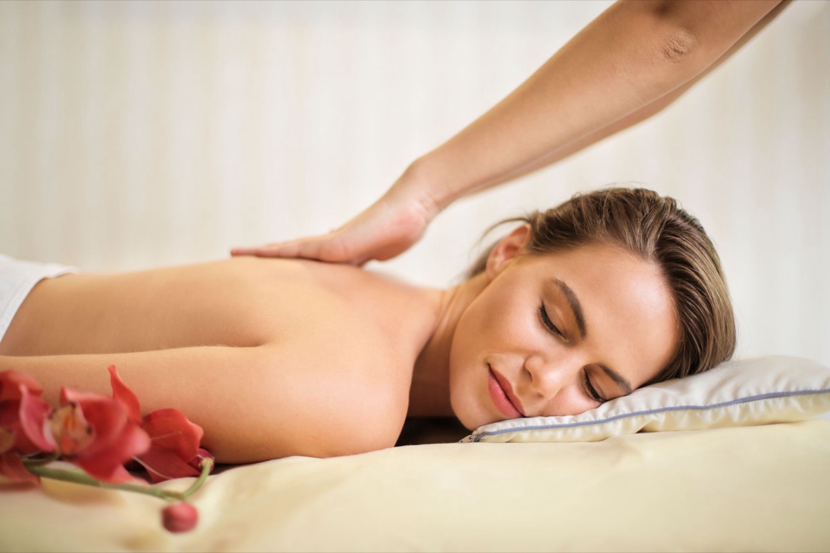 Spa massage in a serene setting